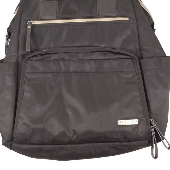Skip Hop Solid Black Backpack Diaper Bag Pockets Baby Toddler - Picture 9 of 16